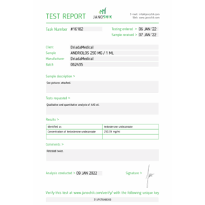 testrapport testosteronundecanoaat